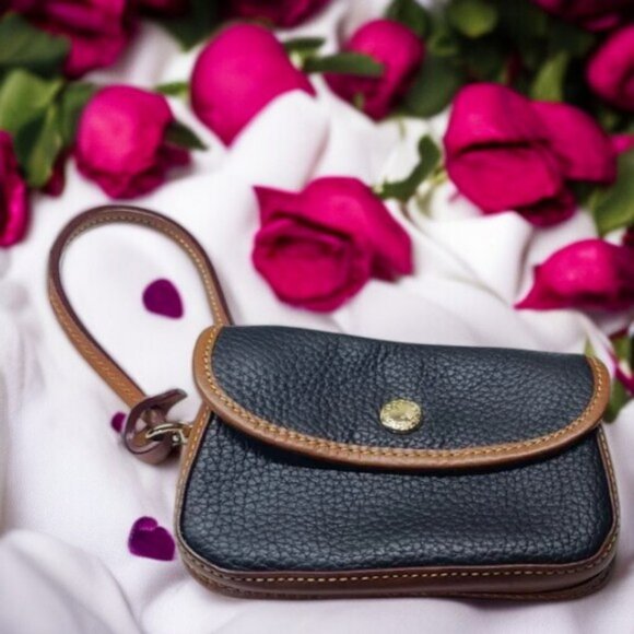 Dooney & Bourke Handbags - Authentic Dooney & Bourke Black Pebbled Leather Wristlet – Brand New!